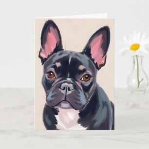 Französische Bulldogge Hundemalerei Karte