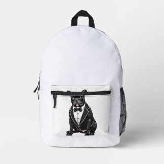 Französische Bulldogge im Smoking Bedruckter Rucksack