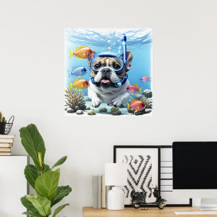Französische Bulldogge im Urlaub French Bulldog Poster