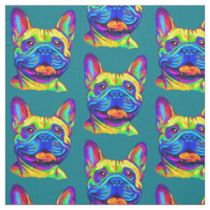 Französische Bulldogge in den Farben Stoff