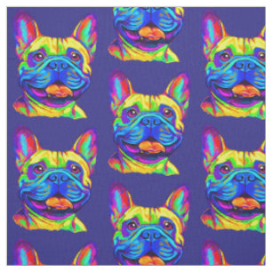Französische Bulldogge in den Farben Stoff