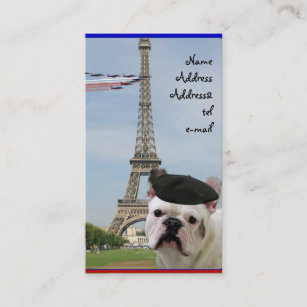 Französische Bulldogge in Paris-Visitenkarte Visitenkarte