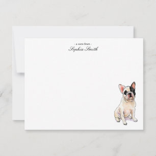 Französische Bulldogge Individuelle Flache Dankesk Dankeskarte