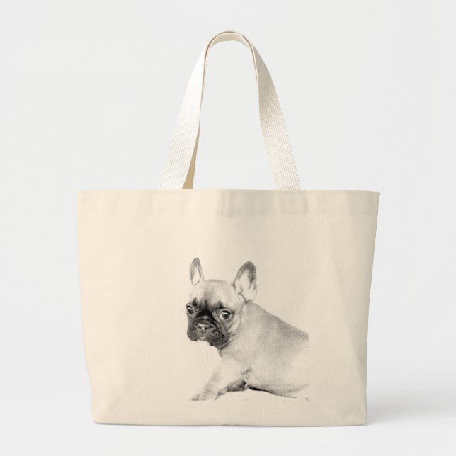 Französische Bulldogge Jumbo Stoffbeutel (Vorne)