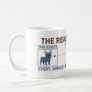 Französische Bulldogge Kaffee Grund Infografik Lus Kaffeetasse