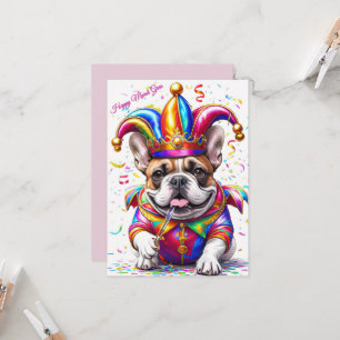 Französische Bulldogge Karneval French Bulldog Einladung