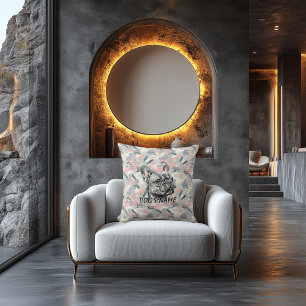 Französische Bulldogge Kissen mit abstraktem Pinse