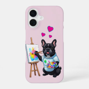 Französische Bulldogge Künstler French Bulldog iPhone 16 Hülle