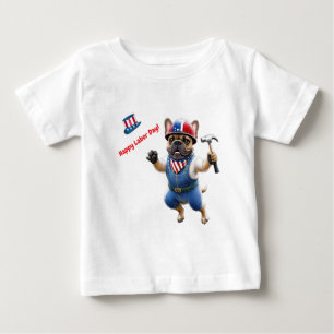 Französische Bulldogge Labor Day French Bulldog Baby T-shirt
