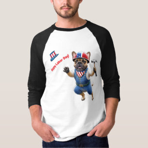 Französische Bulldogge Labor Day French Bulldog T-Shirt