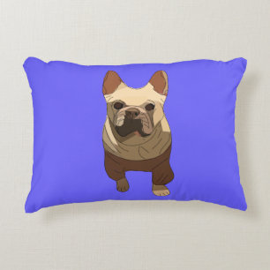Französische Bulldogge, Lavendel Lila Dekokissen