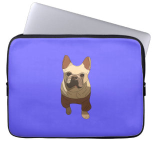 Französische Bulldogge, Lavendel Lila Laptopschutzhülle