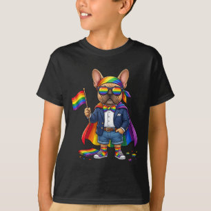 Französische Bulldogge Lgbt Regenbogen Lesbisch Sc T-Shirt