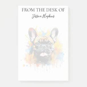 Französische Bulldogge Liebhaber personalisierter Post-it Klebezettel