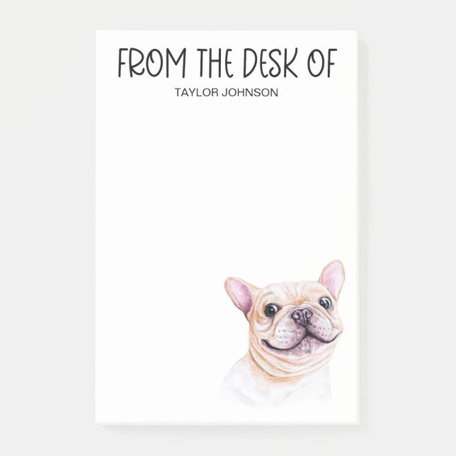 Französische Bulldogge Liebhaber Post-it Klebezettel (Vorderseite)