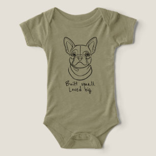 Französische Bulldogge Linienkunst. Klein gebaut.