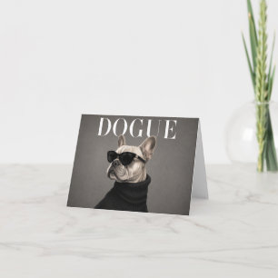 Französische Bulldogge Luxus Mode Portrait Hund Da Dankeskarte