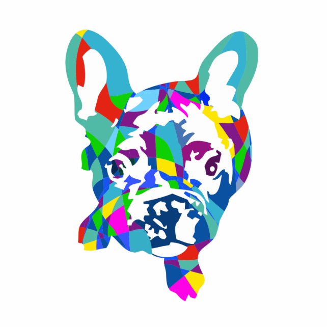 Französische Bulldogge Magnet Fotoskulptur Magnet (Vorne)