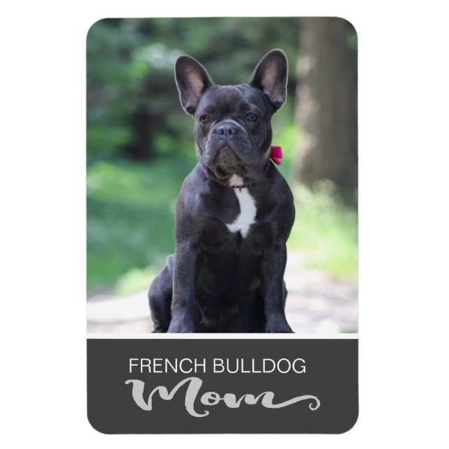 Französische Bulldogge-Mama Foto des Hundes einfüg Magnet (Vertikal)
