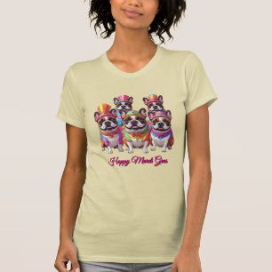 Französische Bulldogge Mardi Gras Französische Bul T-Shirt
