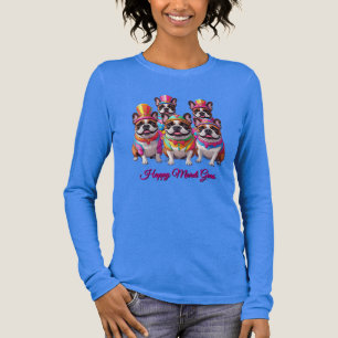 Französische Bulldogge Mardi Gras Französische Bul Tri-Blend Shirt