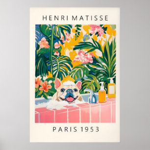 Französische Bulldogge Matisse Kunst Druck Lustige Poster