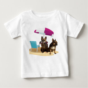 Französische Bulldogge Meer French Bulldog Urlaub Baby T-shirt
