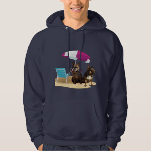 Französische Bulldogge Meer French Bulldog Urlaub Hoodie