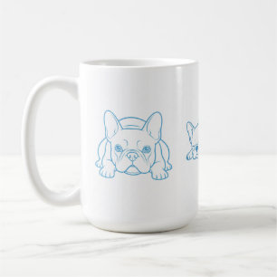 Französische Bulldogge Minimalistische Linienkunst Kaffeetasse