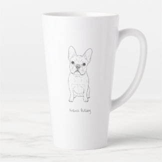 Französische Bulldogge Minimalistische Linienkunst Milchtasse