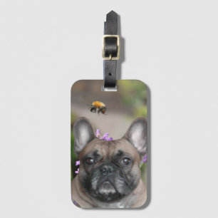 Französische Bulldogge mit Biene French Bulldog Gepäckanhänger