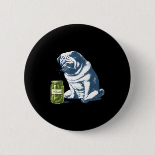 Französische Bulldogge mit Einmachglas lustiger Me Button