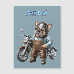 Französische Bulldogge Motorrad Französische Bulld Magnetkarte