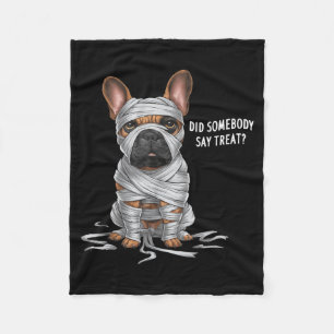 Französische Bulldogge-Mumie Halloween-Hund Fleecedecke