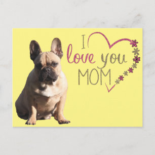  französische Bulldogge Muttertag French Bulldog Postkarte