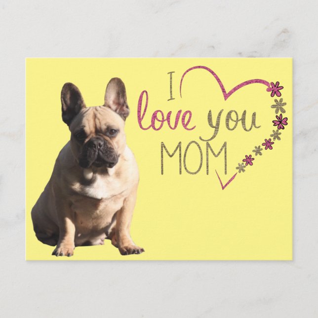  französische Bulldogge Muttertag French Bulldog Postkarte (Vorderseite)