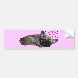 Französische Bulldogge My Love French Bulldog Autoaufkleber