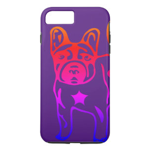 Französische Bulldogge Neon Herz French Bulldog Case-Mate iPhone Hülle