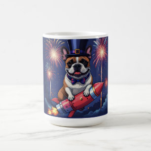 Französische Bulldogge Neujahr French Bulldog Kaffeetasse