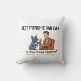 Französische Bulldogge Papa-Auszeichnung Lustige F Kissen