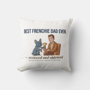 Französische Bulldogge Papa-Auszeichnung Lustige F Kissen