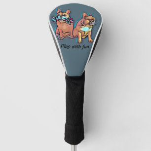Französische Bulldogge play with fun Golf Headcover