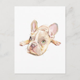 Französische Bulldogge Postkarte, Geschenk für Hun Postkarte