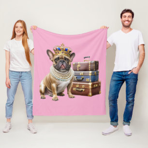 Französische Bulldogge Princess French Bulldog Fleecedecke