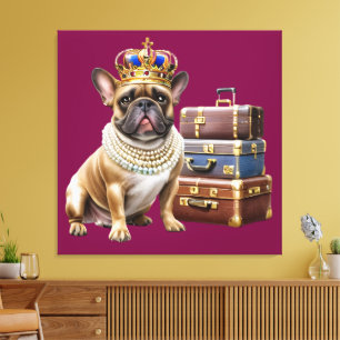 Französische Bulldogge Princess French Bulldog Leinwanddruck