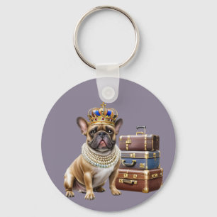 Französische Bulldogge Princess French Bulldog Schlüsselanhänger