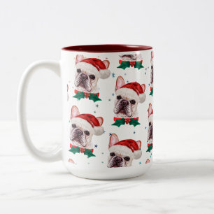 Französische Bulldogge Rasse Weihnachten Hund Must Zweifarbige Tasse