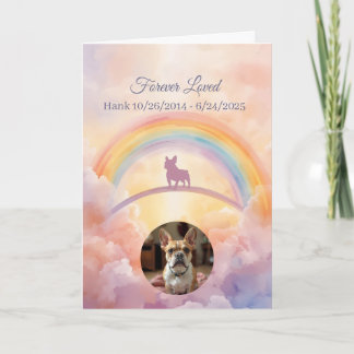 Französische Bulldogge Regenbogenbrücke Beileid zu Karte