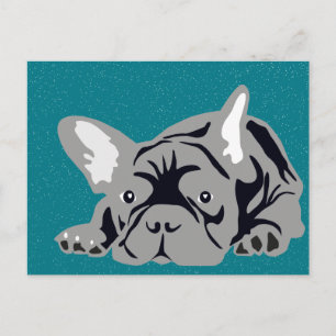 Französische Bulldogge reinrassig Postkarte