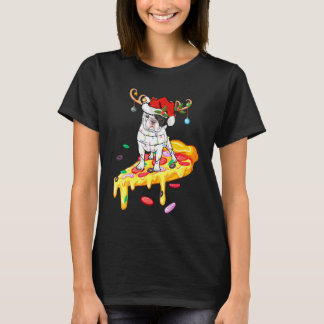 Französische Bulldogge Reitet Pizza Französische B T-Shirt
